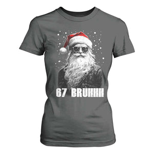 Cool Santa Claus Six Seven 67 Meme T Shirt For Women Funny 6 7 Gen Alpha Slang Viral Meme TS10 Dark Heather Print Your Wear