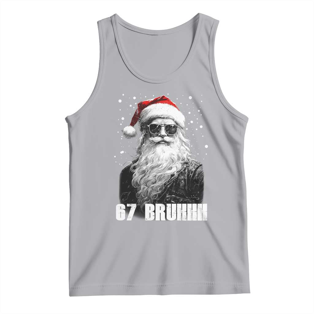 Cool Santa Claus Six Seven 67 Meme Tank Top Funny 6 7 Gen Alpha Slang Viral Meme TS10 Athletic Heather Print Your Wear