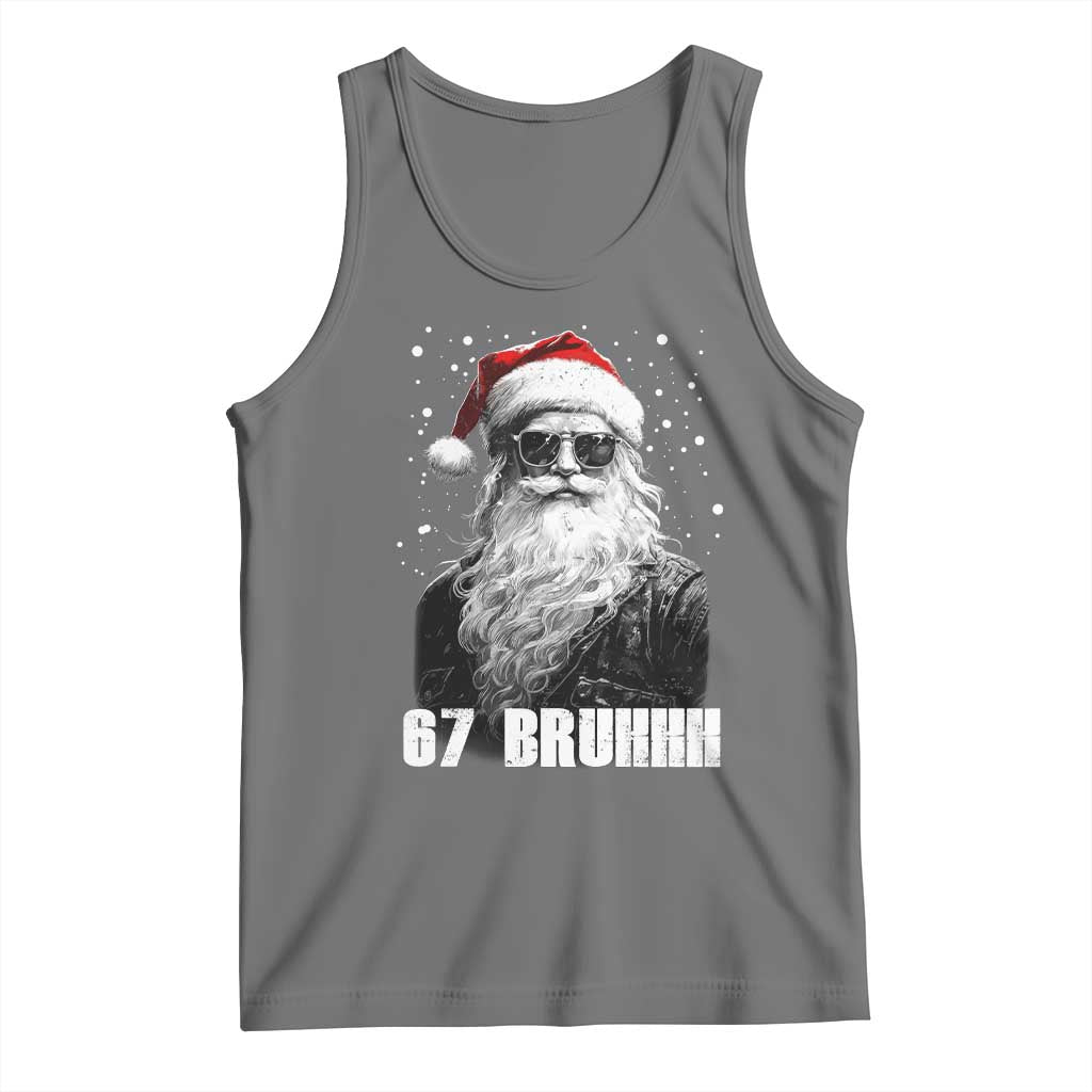 Cool Santa Claus Six Seven 67 Meme Tank Top Funny 6 7 Gen Alpha Slang Viral Meme TS10 Black Heather Print Your Wear