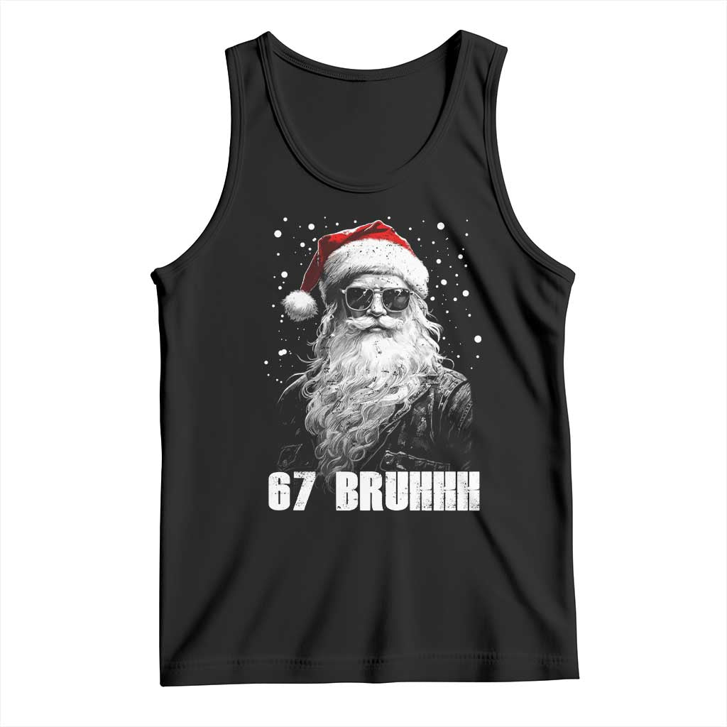 Cool Santa Claus Six Seven 67 Meme Tank Top Funny 6 7 Gen Alpha Slang Viral Meme TS10 Black Print Your Wear