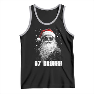 Cool Santa Claus Six Seven 67 Meme Tank Top Funny 6 7 Gen Alpha Slang Viral Meme TS10 Black Athletic Heather Print Your Wear