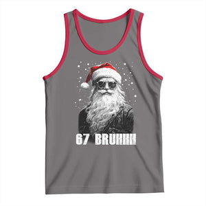 Cool Santa Claus Six Seven 67 Meme Tank Top Funny 6 7 Gen Alpha Slang Viral Meme TS10 Deep Heather Red Print Your Wear