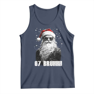 Cool Santa Claus Six Seven 67 Meme Tank Top Funny 6 7 Gen Alpha Slang Viral Meme TS10 Navy Print Your Wear
