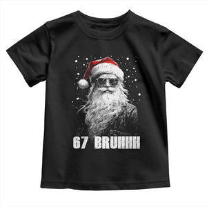 Cool Santa Claus Six Seven 67 Meme Toddler T Shirt Funny 6 7 Gen Alpha Slang Viral Meme TS10 Black Print Your Wear