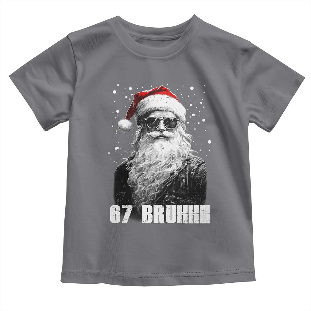 Cool Santa Claus Six Seven 67 Meme Toddler T Shirt Funny 6 7 Gen Alpha Slang Viral Meme TS10 Charcoal Print Your Wear