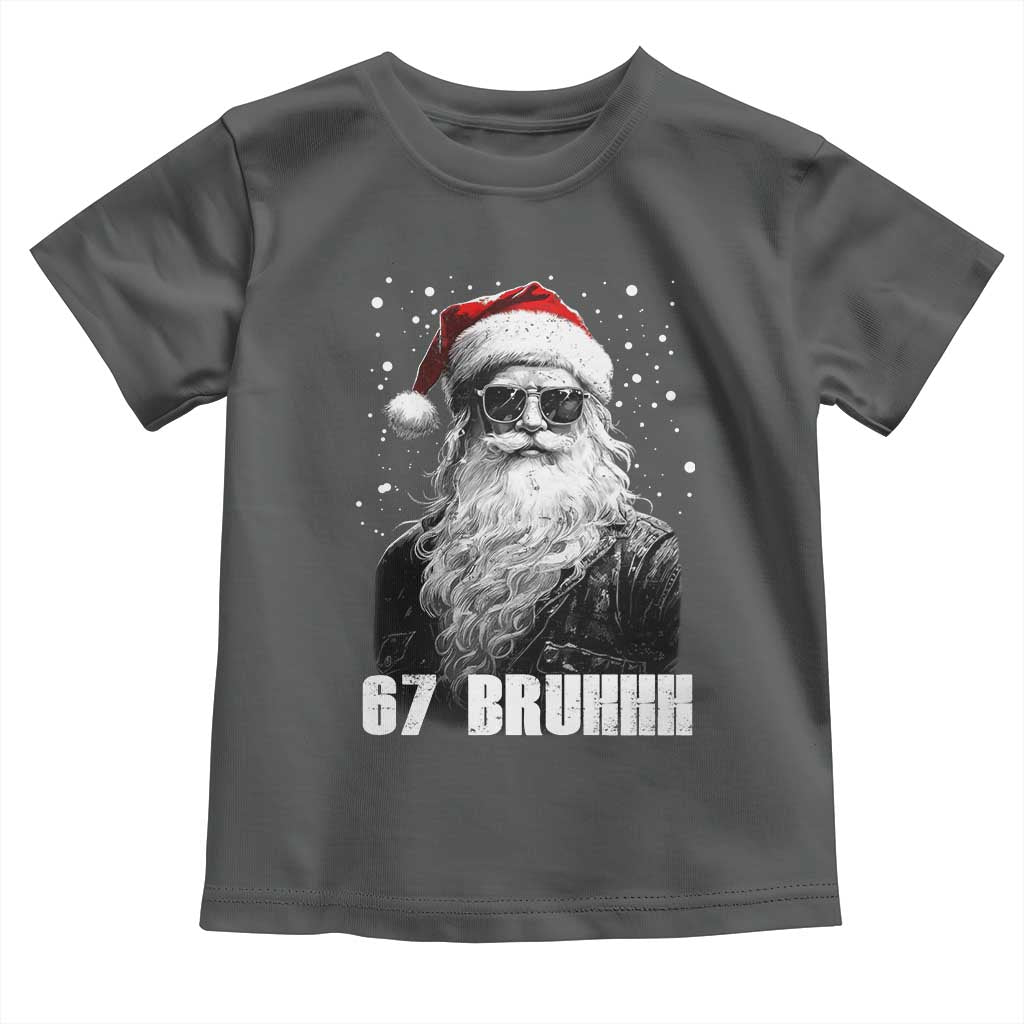 Cool Santa Claus Six Seven 67 Meme Toddler T Shirt Funny 6 7 Gen Alpha Slang Viral Meme TS10 Dark Heather Print Your Wear