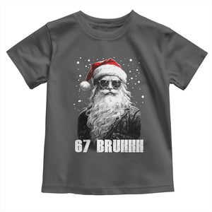 Cool Santa Claus Six Seven 67 Meme Toddler T Shirt Funny 6 7 Gen Alpha Slang Viral Meme TS10 Dark Heather Print Your Wear