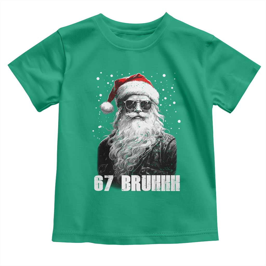 Cool Santa Claus Six Seven 67 Meme Toddler T Shirt Funny 6 7 Gen Alpha Slang Viral Meme TS10 Irish Green Print Your Wear