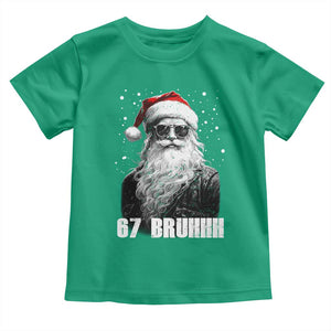 Cool Santa Claus Six Seven 67 Meme Toddler T Shirt Funny 6 7 Gen Alpha Slang Viral Meme TS10 Irish Green Print Your Wear