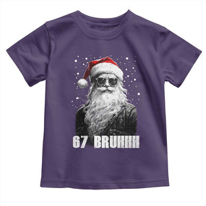 Cool Santa Claus Six Seven 67 Meme Toddler T Shirt Funny 6 7 Gen Alpha Slang Viral Meme TS10 Purple Print Your Wear