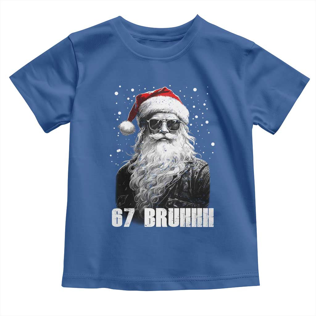Cool Santa Claus Six Seven 67 Meme Toddler T Shirt Funny 6 7 Gen Alpha Slang Viral Meme TS10 Royal Blue Print Your Wear