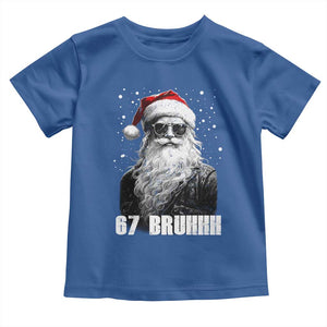 Cool Santa Claus Six Seven 67 Meme Toddler T Shirt Funny 6 7 Gen Alpha Slang Viral Meme TS10 Royal Blue Print Your Wear