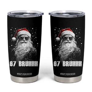 Cool Santa Claus Six Seven 67 Meme Tumbler Cup Funny 6 7 Gen Alpha Slang Viral Meme TS10 Black Print Your Wear
