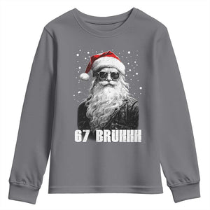 Cool Santa Claus Six Seven 67 Meme Youth Sweatshirt Funny 6 7 Gen Alpha Slang Viral Meme TS10 Charcoal Print Your Wear