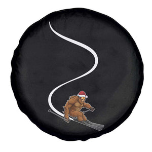 Christmas Bigfoot Skiing Spare Tire Cover Funny Santa Sasquatch Ski Lover Mountain Skier Winter Sports TS10 Print Your Wear