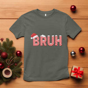 Bruh Christmas T Shirt Funny Saying Meme TS10 Military Green Print Your Wear