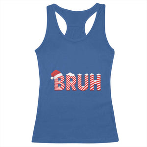 Bruh Christmas Racerback Tank Top Funny Saying Meme TS10 Royal Blue Print Your Wear