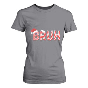 Bruh Christmas T Shirt For Women Funny Saying Meme TS10 Charcoal Print Your Wear