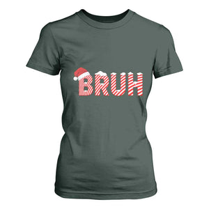 Bruh Christmas T Shirt For Women Funny Saying Meme TS10 Dark Forest Green Print Your Wear