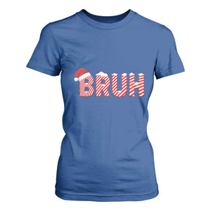 Bruh Christmas T Shirt For Women Funny Saying Meme TS10 Royal Blue Print Your Wear