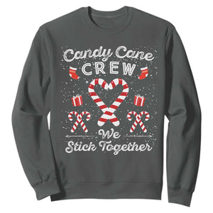 Christmas Family Matching Sweatshirt Candy Cane Heart Holiday TS10 Dark Heather Print Your Wear