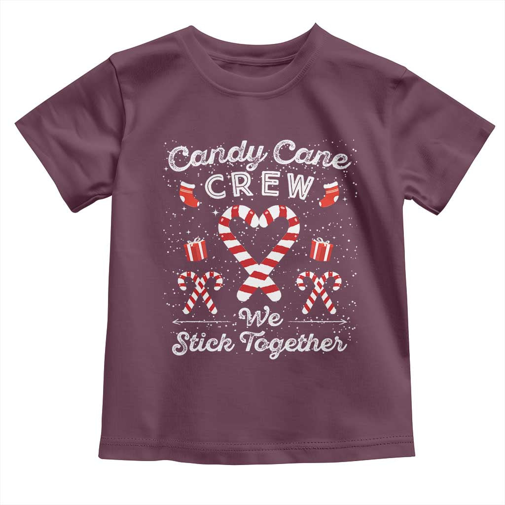 Christmas Family Matching Toddler T Shirt Candy Cane Heart Holiday TS10 Maroon Print Your Wear