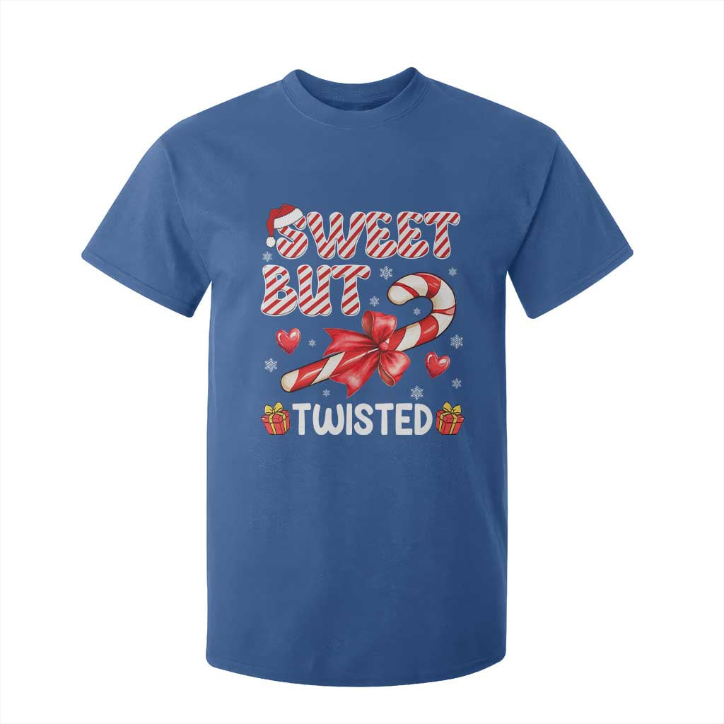 Funny Christmas T Shirt For Kid Sweet But Twisted Candy Cane Xmas Holiday TS10 Royal Blue Print Your Wear