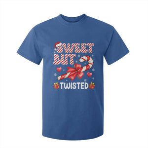 Funny Christmas T Shirt For Kid Sweet But Twisted Candy Cane Xmas Holiday TS10 Royal Blue Print Your Wear