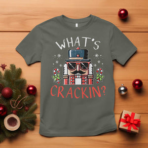 Christmas Nutcracker T Shirt Whats Crackin Funny Xmas TS10 Military Green Print Your Wear