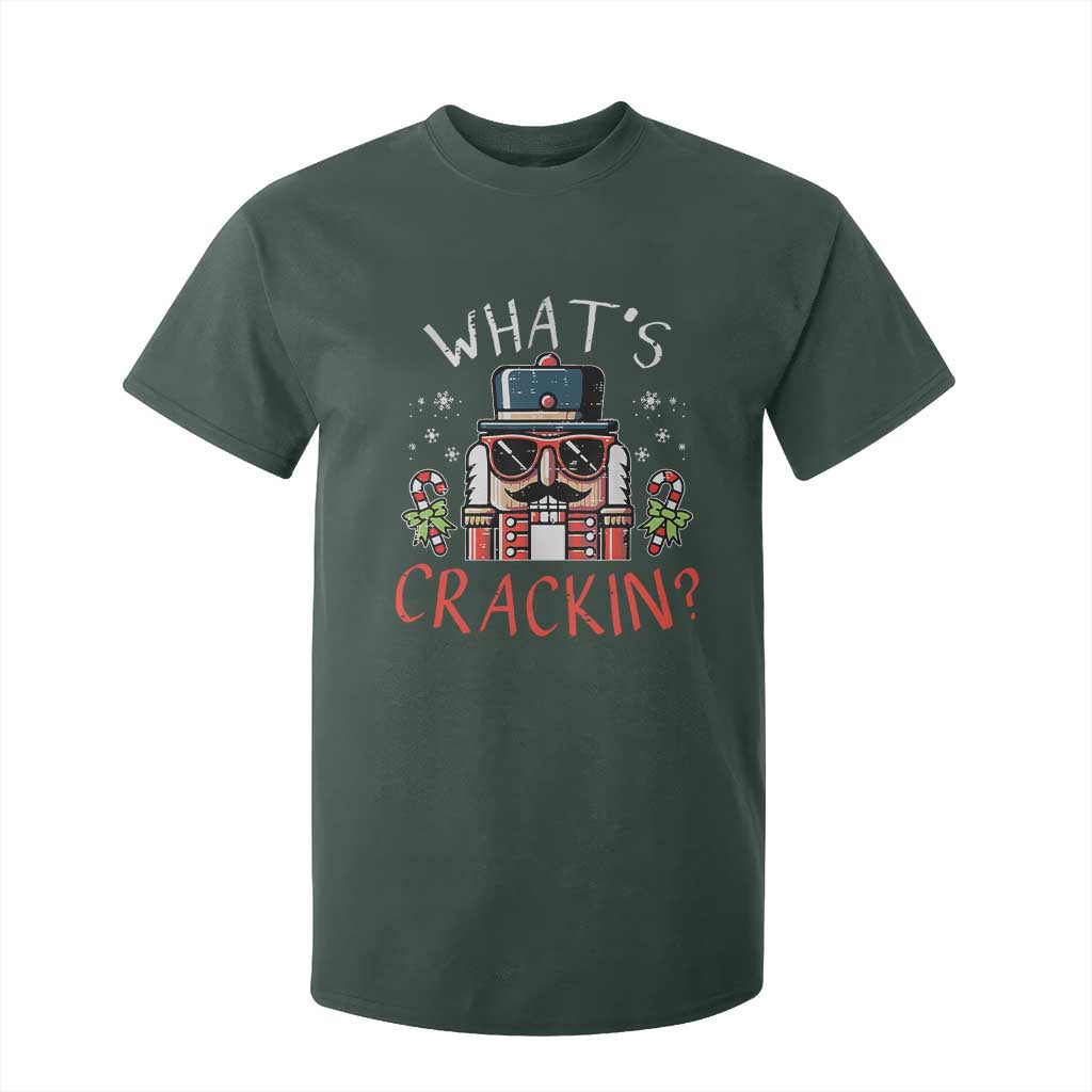 Christmas Nutcracker T Shirt For Kid Whats Crackin Funny Xmas TS10 Dark Forest Green Print Your Wear