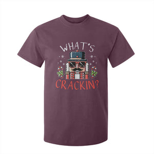 Christmas Nutcracker T Shirt For Kid Whats Crackin Funny Xmas TS10 Maroon Print Your Wear