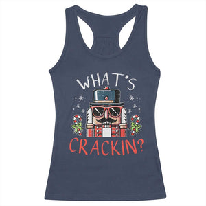 Christmas Nutcracker Racerback Tank Top Whats Crackin Funny Xmas TS10 Navy Print Your Wear