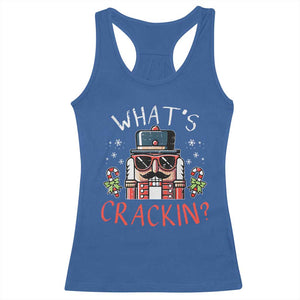 Christmas Nutcracker Racerback Tank Top Whats Crackin Funny Xmas TS10 Royal Blue Print Your Wear