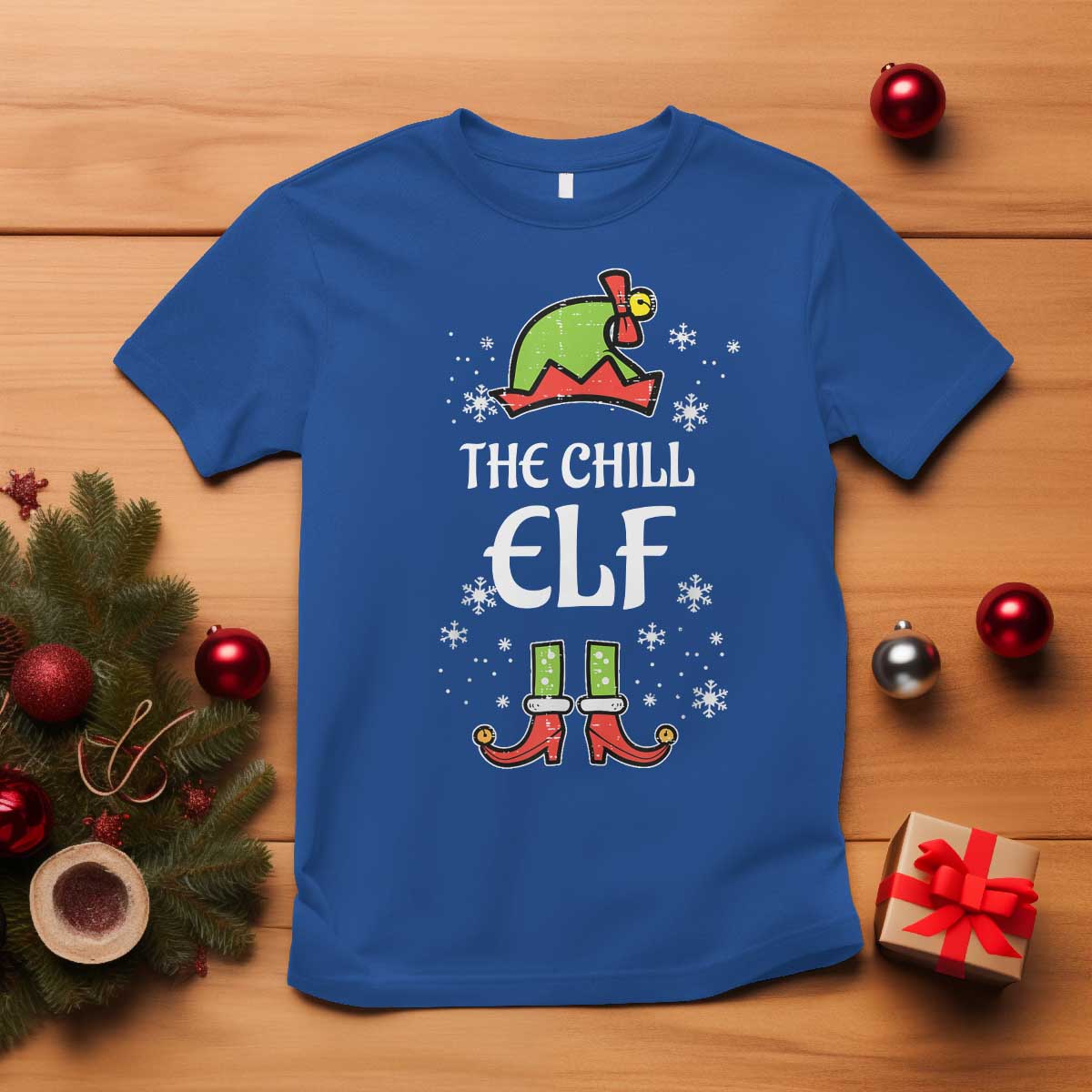 Funny Christmas Chill Guy T Shirt The Chill Elf Meme Xmas Family Match TS10 Royal Blue Print Your Wear
