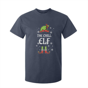 Funny Christmas Chill Guy T Shirt For Kid The Chill Elf Meme Xmas Family Match TS10 Navy Print Your Wear