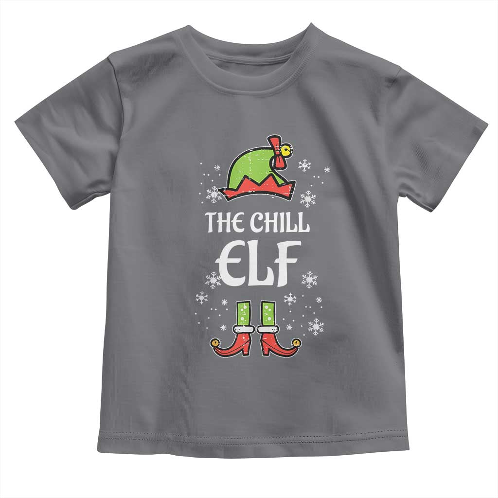 Funny Christmas Chill Guy Toddler T Shirt The Chill Elf Meme Xmas Family Match TS10 Charcoal Print Your Wear