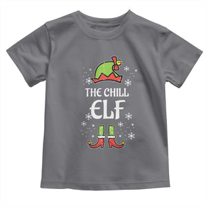 Funny Christmas Chill Guy Toddler T Shirt The Chill Elf Meme Xmas Family Match TS10 Charcoal Print Your Wear