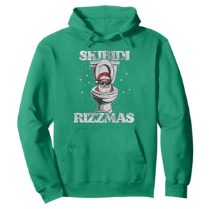 Funny Christmas Hoodie Skibidi Rizzmas Rizz Santa Toilet Kid Cool TS10 Irish Green Print Your Wear