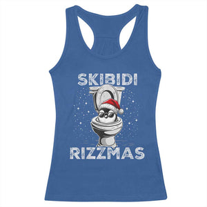 Funny Christmas Racerback Tank Top Skibidi Rizzmas Rizz Santa Toilet Penguin Kid Cool TS10 Royal Blue Print Your Wear