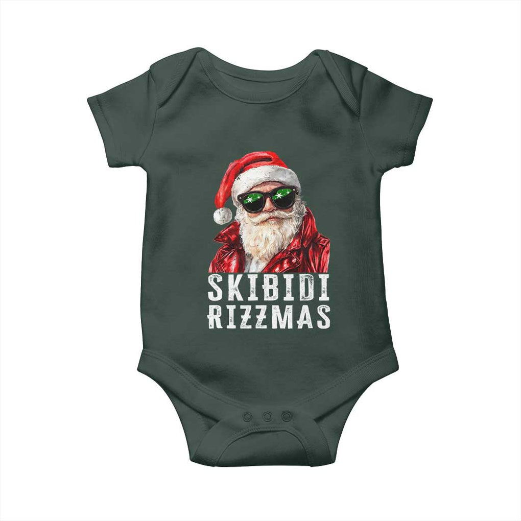 Funny Christmas Santa Baby Onesie Skibidi Rizzmas Christmas Rizz Santa Claus Charisma Kid Cool TS10 Print Your Wear
