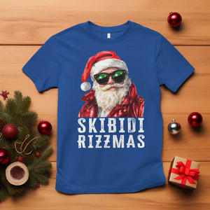 Funny Christmas Santa T Shirt Skibidi Rizzmas Christmas Rizz Santa Claus Charisma Kid Cool TS10 Royal Blue Print Your Wear
