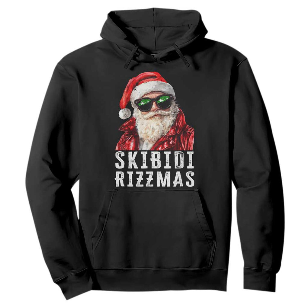 Funny Christmas Santa Hoodie Skibidi Rizzmas Christmas Rizz Santa Claus Charisma Kid Cool TS10 Black Print Your Wear