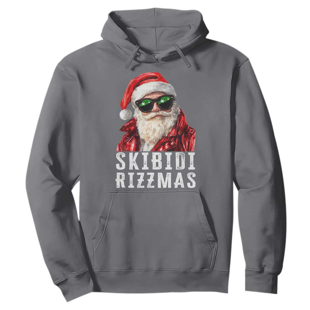Funny Christmas Santa Hoodie Skibidi Rizzmas Christmas Rizz Santa Claus Charisma Kid Cool TS10 Charcoal Print Your Wear
