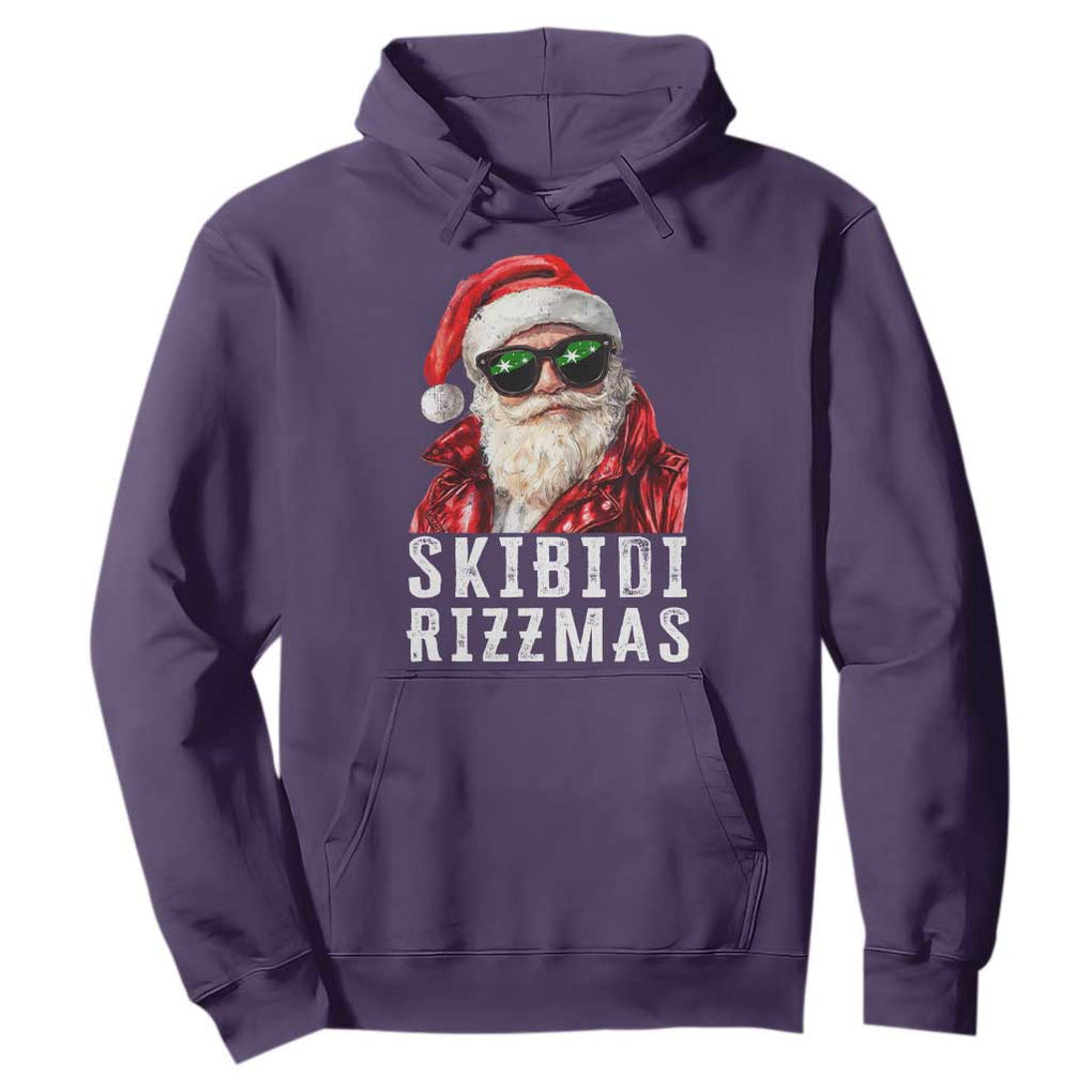 Funny Christmas Santa Hoodie Skibidi Rizzmas Christmas Rizz Santa Claus Charisma Kid Cool TS10 Purple Print Your Wear