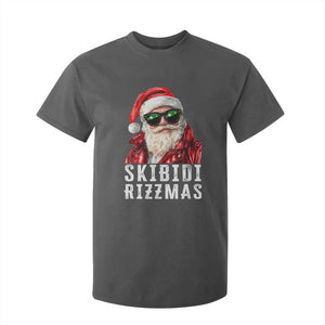 Funny Christmas Santa T Shirt For Kid Skibidi Rizzmas Christmas Rizz Santa Claus Charisma Kid Cool TS10 Dark Heather Print Your Wear