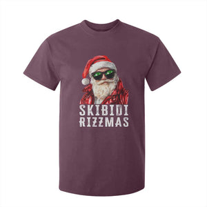 Funny Christmas Santa T Shirt For Kid Skibidi Rizzmas Christmas Rizz Santa Claus Charisma Kid Cool TS10 Maroon Print Your Wear