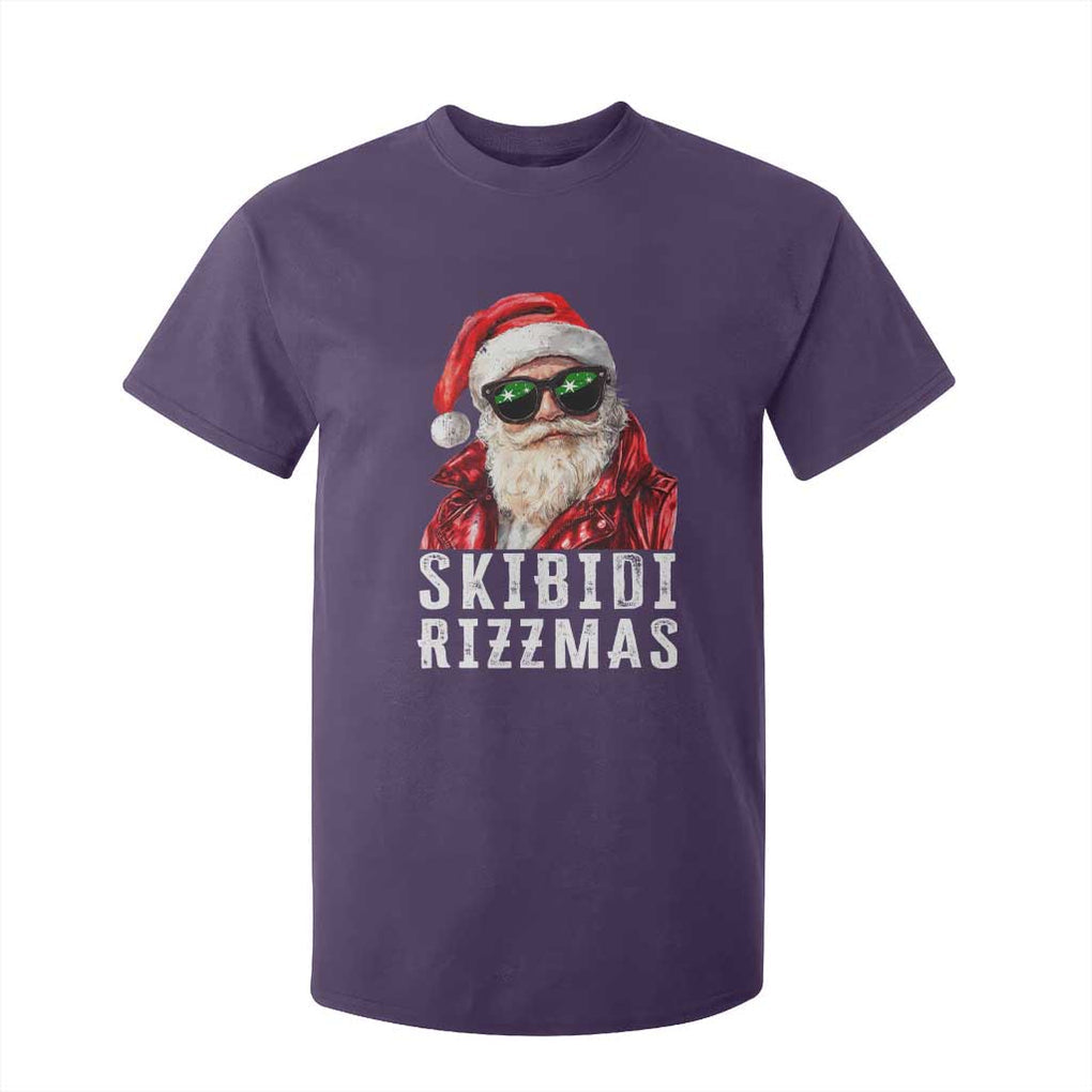 Funny Christmas Santa T Shirt For Kid Skibidi Rizzmas Christmas Rizz Santa Claus Charisma Kid Cool TS10 Purple Print Your Wear