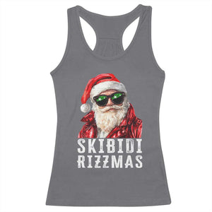 Funny Christmas Santa Racerback Tank Top Skibidi Rizzmas Christmas Rizz Santa Claus Charisma Kid Cool TS10 Charcoal Print Your Wear