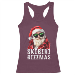 Funny Christmas Santa Racerback Tank Top Skibidi Rizzmas Christmas Rizz Santa Claus Charisma Kid Cool TS10 Maroon Print Your Wear