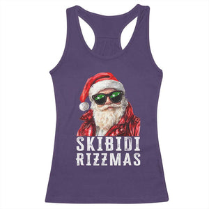 Funny Christmas Santa Racerback Tank Top Skibidi Rizzmas Christmas Rizz Santa Claus Charisma Kid Cool TS10 Purple Print Your Wear
